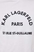 Бавовняна футболка Karl Lagerfeld чоловічий колір білий з аплікацією (3642762)