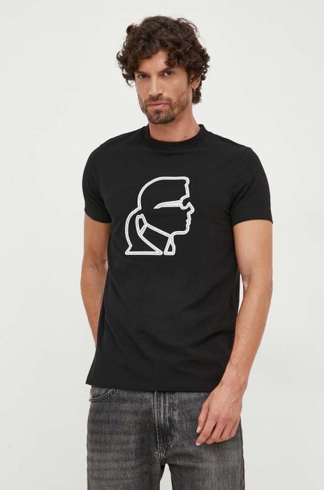 Футболка Karl Lagerfeld чоловічий колір чорний з принтом (3635603) Футболка Karl Lagerfeld чоловічий колір чорний з принтом (3635603)