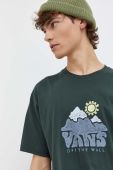 Бавовняна футболка Vans чоловічий колір зелений з принтом (3687198) Бавовняна футболка Vans чоловічий колір зелений з принтом (3687198)
