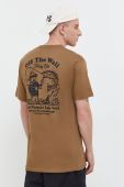 Бавовняна футболка Vans чоловічий колір коричневий з принтом (3681638) Бавовняна футболка Vans чоловічий колір коричневий з принтом (3681638)