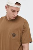 Бавовняна футболка Vans чоловічий колір коричневий з принтом (3681638) Бавовняна футболка Vans чоловічий колір коричневий з принтом (3681638)