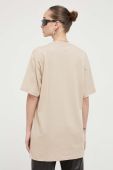 Бавовняна футболка On Vacation колір бежевий з аплікацією (3333436)