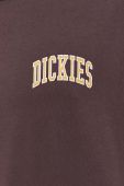 Бавовняна футболка Dickies колір коричневий з принтом