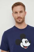 Бавовняна футболка United Colors of Benetton DISNEY колір синій з принтом Бавовняна футболка United Colors of Benetton DISNEY колір синій з принтом