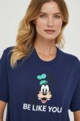 Бавовняна футболка United Colors of Benetton x Disney колір синій з принтом Бавовняна футболка United Colors of Benetton x Disney колір синій з принтом