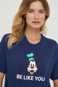 Бавовняна футболка United Colors of Benetton x Disney колір синій з принтом Бавовняна футболка United Colors of Benetton x Disney колір синій з принтом