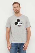 Бавовняна футболка United Colors of Benetton DISNEY колір сірий з принтом