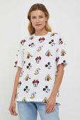 Бавовняна футболка United Colors of Benetton x Disney колір білий з візерунком