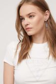 Футболка Guess Originals колір бежевий з принтом Футболка Guess Originals колір бежевий з принтом