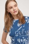 Футболка Guess Originals візерунок колір блакитний