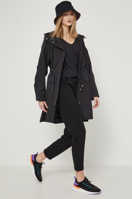 Штани Medicine жіночі колір чорний гладке