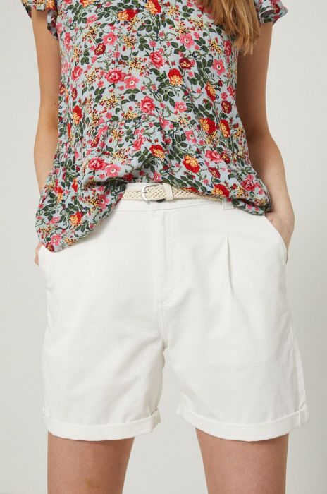 Шорти Medicine жіночі колір білий однотонні висока посадка