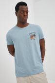 Бавовняна футболка Medicine колір бірюзовий з принтом (2431299)
