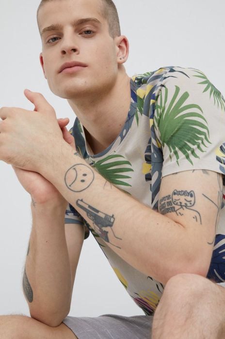 Бавовняна футболка Medicine колір бежевий з принтом (2414008) Бавовняна футболка Medicine колір бежевий з принтом (2414008)