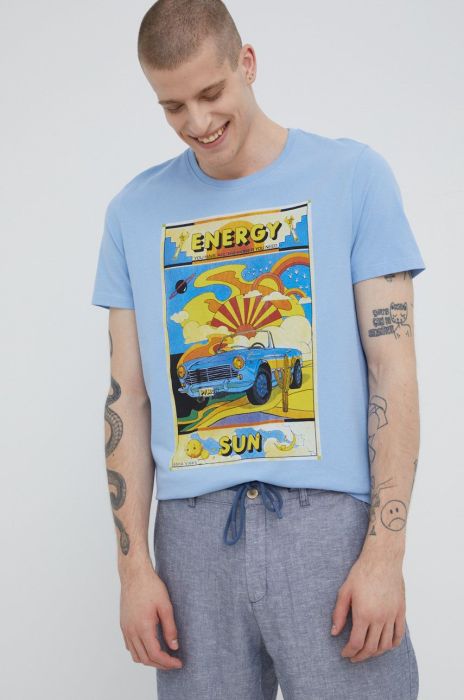 Бавовняна футболка Medicine з принтом колір блакитний (2414012) Бавовняна футболка Medicine з принтом колір блакитний (2414012)