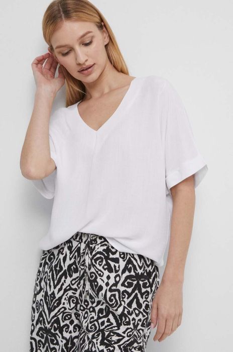 Блузка Medicine жіноча колір білий однотонна (3326688) Блузка Medicine жіноча колір білий однотонна (3326688)