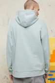 Бавовняна кофта Medicine чоловіча колір бірюзовий з капюшоном з принтом Бавовняна кофта Medicine чоловіча колір бірюзовий з капюшоном з принтом