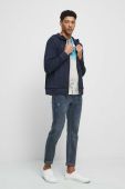 Бавовняна кофта Medicine чоловіча колір синій з капюшоном однотонна (3047993)