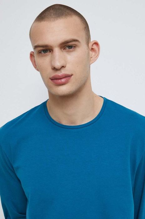 Лонгслів Medicine чоловічий колір бірюзовий однотонний Лонгслів Medicine чоловічий колір бірюзовий однотонний