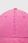Джинсова кепка Medicine колір рожевий однотонна Джинсова кепка Medicine колір рожевий однотонна