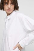 Сорочка Medicine жіноча колір білий relaxed класичний комір (3017609) Сорочка Medicine жіноча колір білий relaxed класичний комір (3017609)
