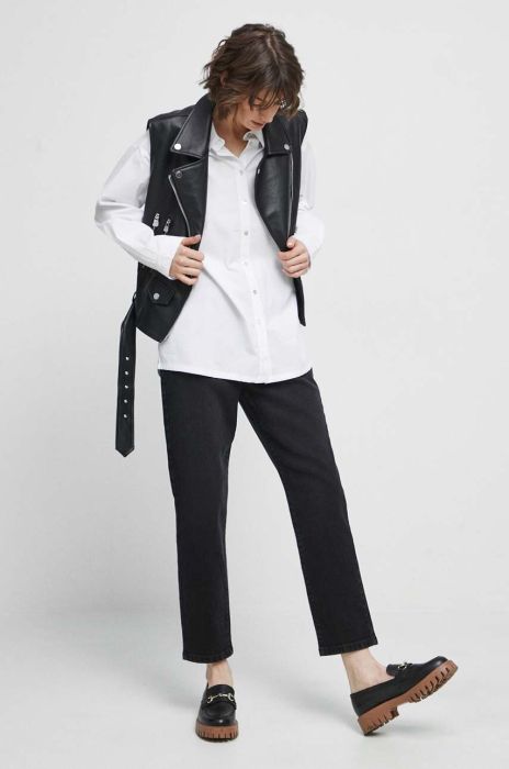 Сорочка Medicine жіноча колір білий relaxed класичний комір (3017609) Сорочка Medicine жіноча колір білий relaxed класичний комір (3017609)