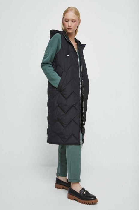 Безрукавка Medicine жіноча колір чорний перехідний Безрукавка Medicine жіноча колір чорний перехідний