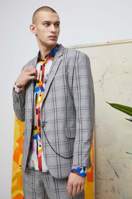 Піджак Medicine чоловіча колір сірий (2969577) Піджак Medicine чоловіча колір сірий (2969577)