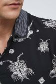 Поло Medicine чоловічі колір чорний з принтом Поло Medicine чоловічі колір чорний з принтом