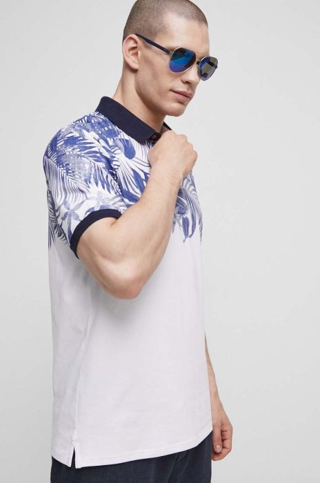 Поло Medicine чоловічий колір білий з принтом