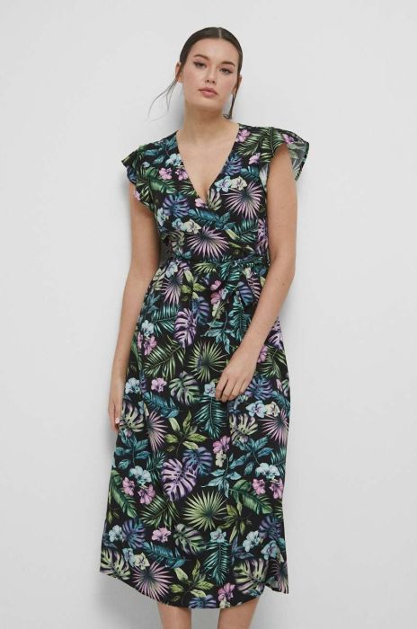 Сукня Medicine колір чорний midi розкльошена (3243346) Сукня Medicine колір чорний midi розкльошена (3243346)