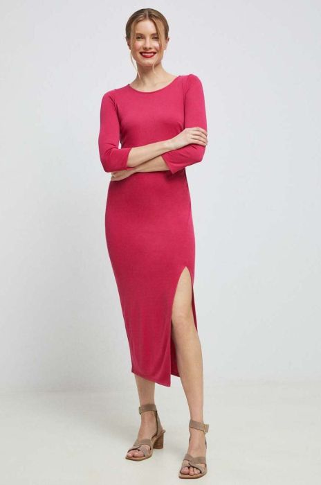 Сукня Medicine колір рожевий midi облягаюча Сукня Medicine колір рожевий midi облягаюча