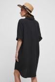 Бавовняна сукня Medicine колір чорний midi oversize