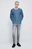 Бавовняний светр Medicine чоловічий колір бірюзовий легкий Бавовняний светр Medicine чоловічий колір бірюзовий легкий