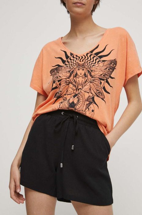 Бавовняні шорти Medicine колір чорний однотонні середня посадка Бавовняні шорти Medicine колір чорний однотонні середня посадка