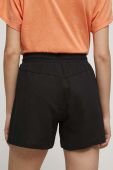 Бавовняні шорти Medicine колір чорний однотонні середня посадка Бавовняні шорти Medicine колір чорний однотонні середня посадка
