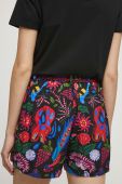 Шорти Medicine x Maria Prymachenko жіночі колір чорний візерунок висока посадка