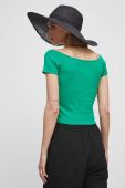 Футболка Medicine жіноча колір зелений оголене плече (3341176) Футболка Medicine жіноча колір зелений оголене плече (3341176)
