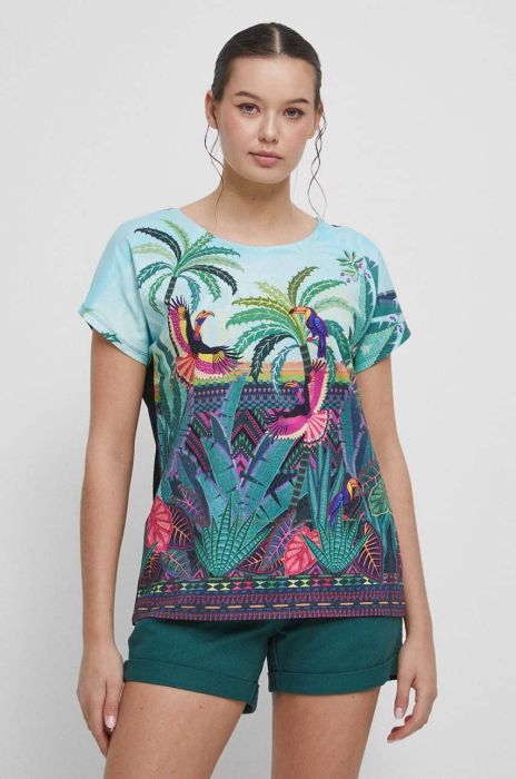 Бавовняна футболка Medicine жіноча колір бірюзовий (3281563) Бавовняна футболка Medicine жіноча колір бірюзовий (3281563)