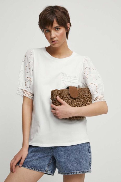 Бавовняна футболка Medicine жіноча колір білий (3341796) Бавовняна футболка Medicine жіноча колір білий (3341796)