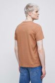 Бавовняна футболка Medicine колір коричневий однотонний