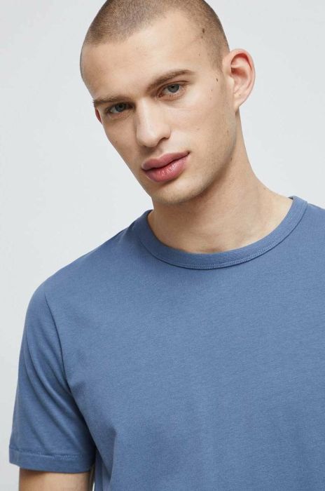 Бавовняна футболка Medicine однотонний колір блакитний (3016377) Бавовняна футболка Medicine однотонний колір блакитний (3016377)