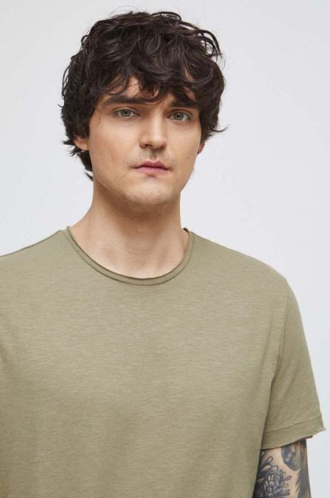 Бавовняна футболка Medicine чоловічий колір зелений однотонний (3274153)