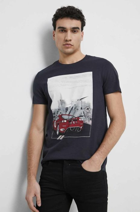 Бавовняна футболка Medicine колір синій з принтом (2986439) Бавовняна футболка Medicine колір синій з принтом (2986439)