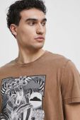Бавовняна футболка Medicine колір коричневий з принтом (3048325)