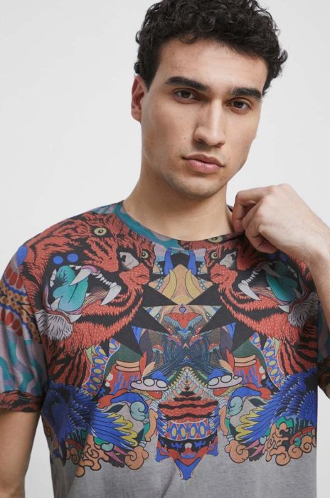 Бавовняна футболка Medicine колір сірий з принтом (3048355) Бавовняна футболка Medicine колір сірий з принтом (3048355)