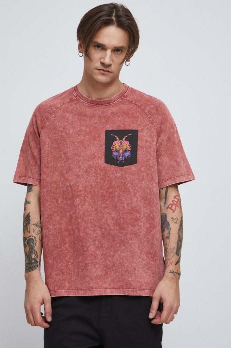 Бавовняна футболка Medicine колір червоний з принтом (3210124) Бавовняна футболка Medicine колір червоний з принтом (3210124)