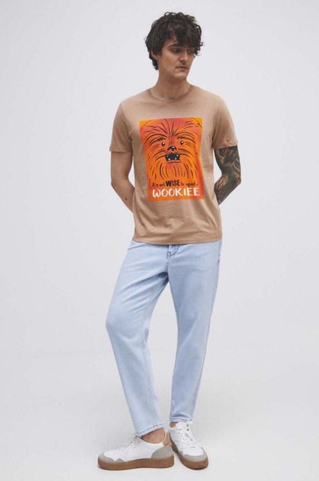 Бавовняна футболка Medicine колір коричневий з принтом (3314731) Бавовняна футболка Medicine колір коричневий з принтом (3314731)