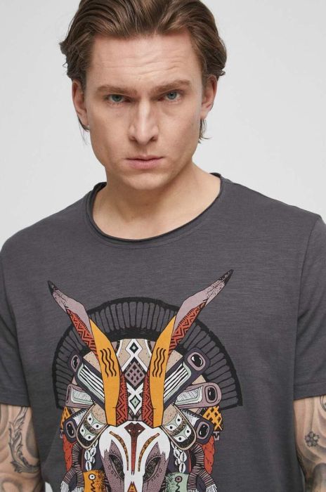 Бавовняна футболка Medicine чоловічий колір сірий з принтом (3324157) Бавовняна футболка Medicine чоловічий колір сірий з принтом (3324157)