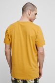 Бавовняна футболка Medicine колір жовтий однотонний
